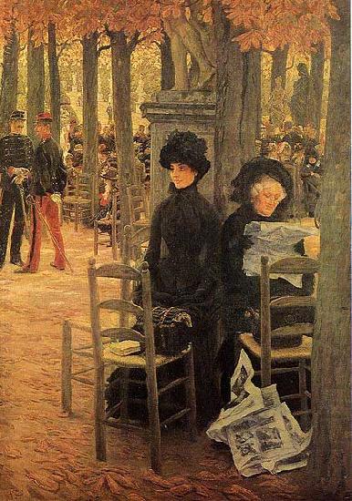 James Tissot Without a Dowry aka Sunday in the Luxembourg Gardens china oil painting image